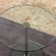 1970s 1980s Coffee Table Side Table in Chrome and Glass Space Age Design