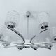 Large Vintage Architectonic  Chrome Glass Pendant Light