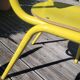Pair of yellow plywood chairs