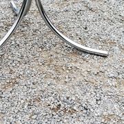 Dining table from the 70s top smoked glass base chrome