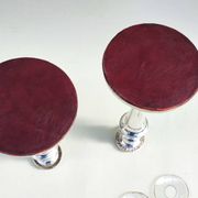 Bougeoirs en métal argenté