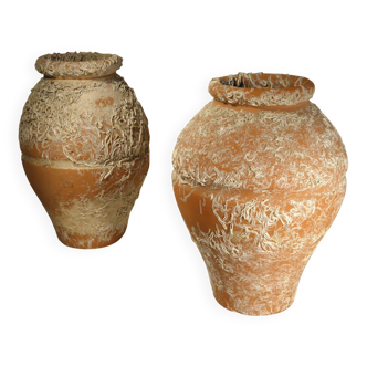 Two ceramic takotsubo pots - Japan
