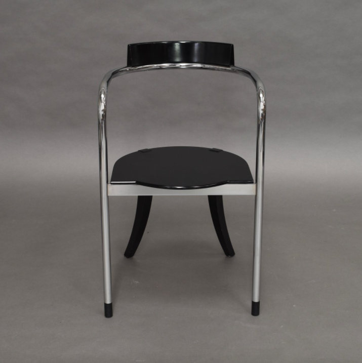 Set of 2 chrome lounge chairs by David Palterer for Zanotta italy 1980