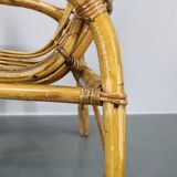 1950s “French Riviera” Rattan Armchair, Italy