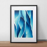 Dream print in blue