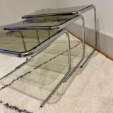 Chrome trundle tables