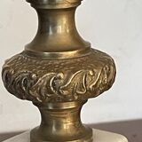 Pair of marble and brass lamp legs