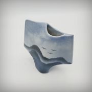 Sculptural vase by Solange Garotte and Bernard Prigent for Virebent, 1975