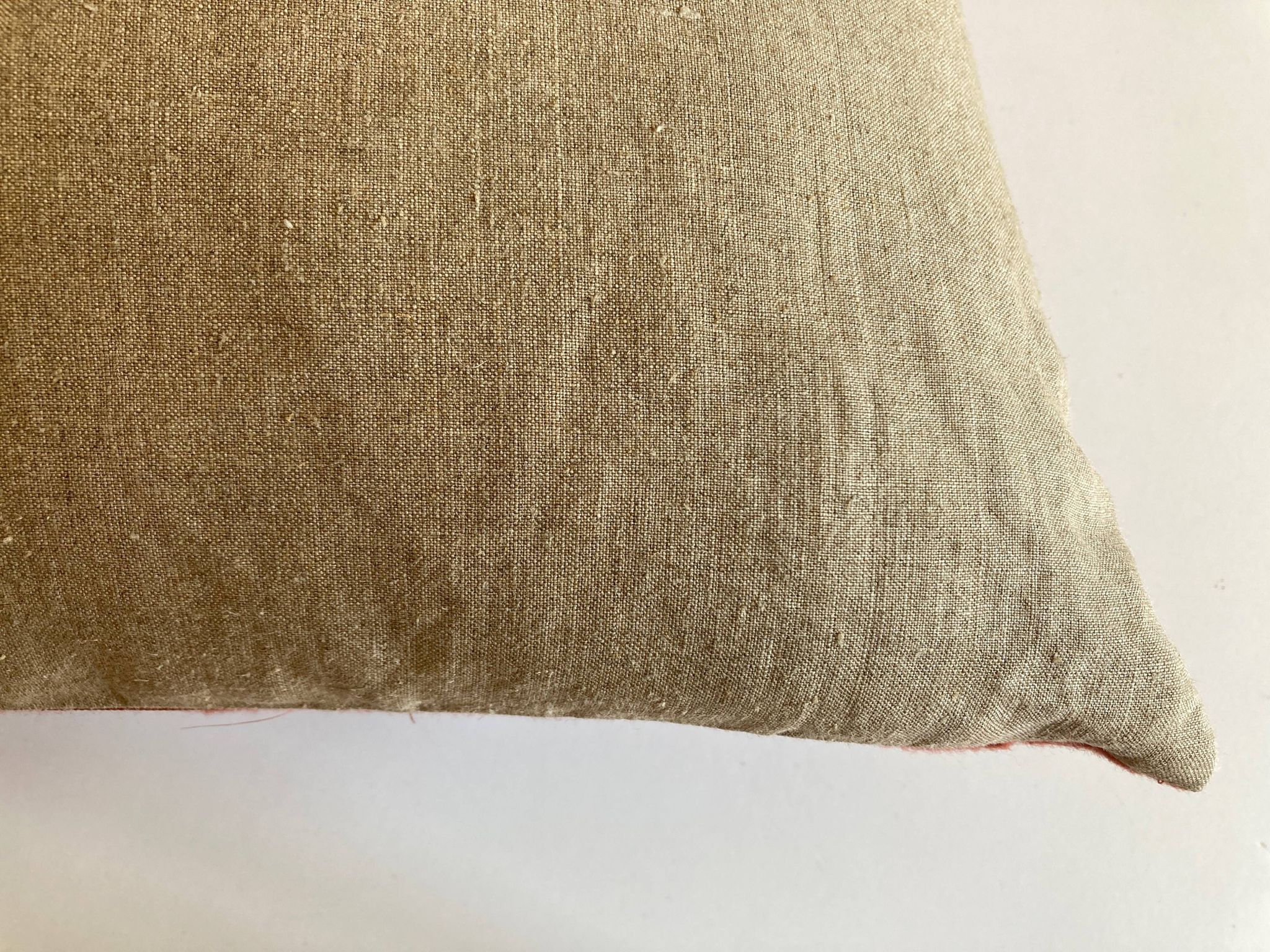 Cushion in cashmere cloth 1970 reversible old linen 60x40