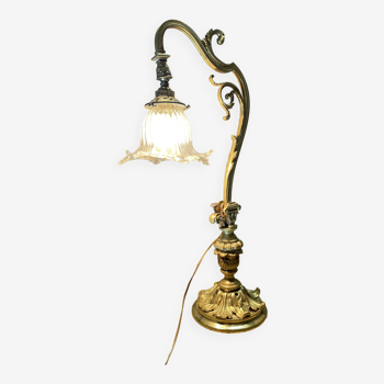 Lampe de bureau en bronze vers 1890