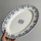 Oval ironstone dish with blue print