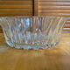 Salad bowl + 6 glass fruit cups for ice cream, mousse, chocolate, vintage moulded glass