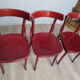 Set of 6 bistro chairs in curved wood