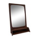 Vintage Danish teak mirror with shelf - midcentury mirror
