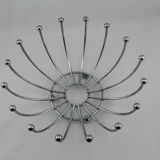 Vintage chrome metal fruit bowl