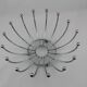 Vintage chrome metal fruit bowl