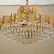 Brass chandelier, Danish design, 1970s, produced in Denmark
