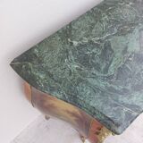 Louis XV curved chest of drawers in Martin varnished marquetry