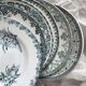 6 mismatched Saint Amand ironstone soup plates