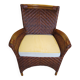 Woven rattan armchair, 1980s