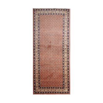 vintage persian sarough runner rug long handmade oriental wool carpet 130x325cm