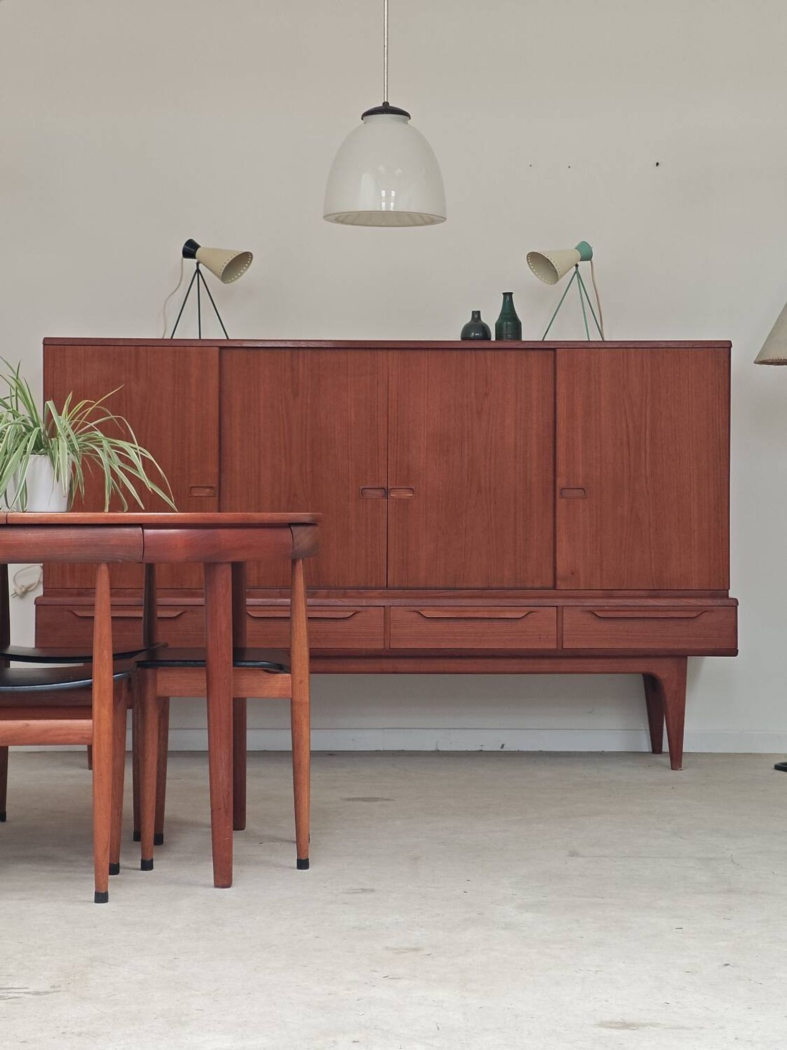 Table de repas et 4 chaises par Hans Olsen pour Frem Rojle  Danemark