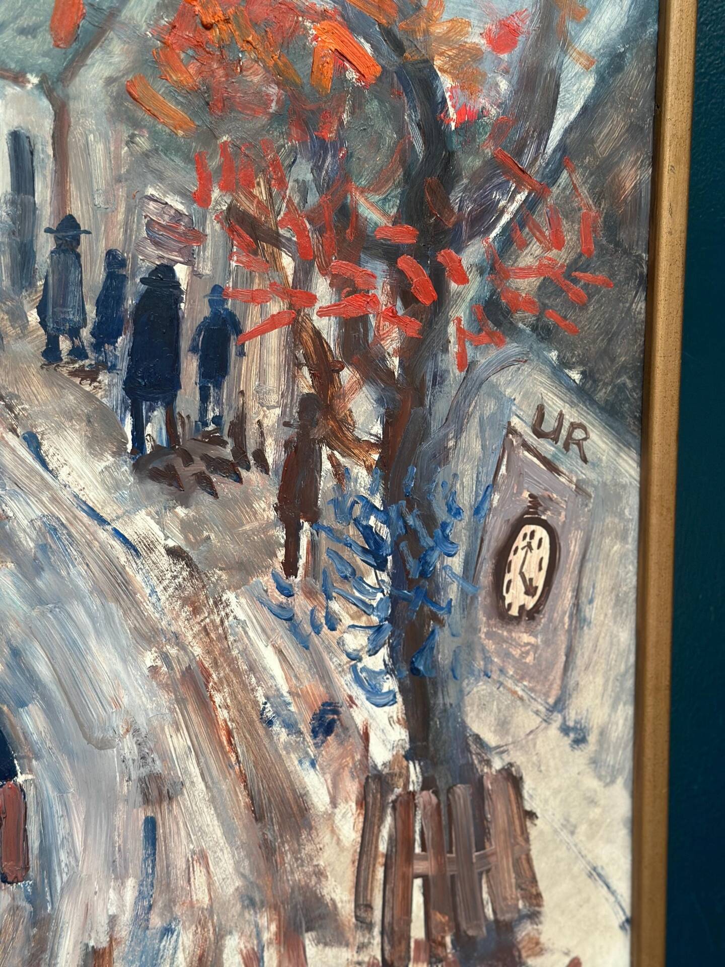 Original Swedish Oil On Panel – “Bygatan” By Kai Nielsen – Signed