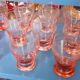Set of 11 Art Deco water glasses from the 1940s