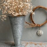 Old zinc florist's vase