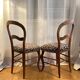 Chaises Louis Philippe en noyer époque XIXe, tapissées à neuf