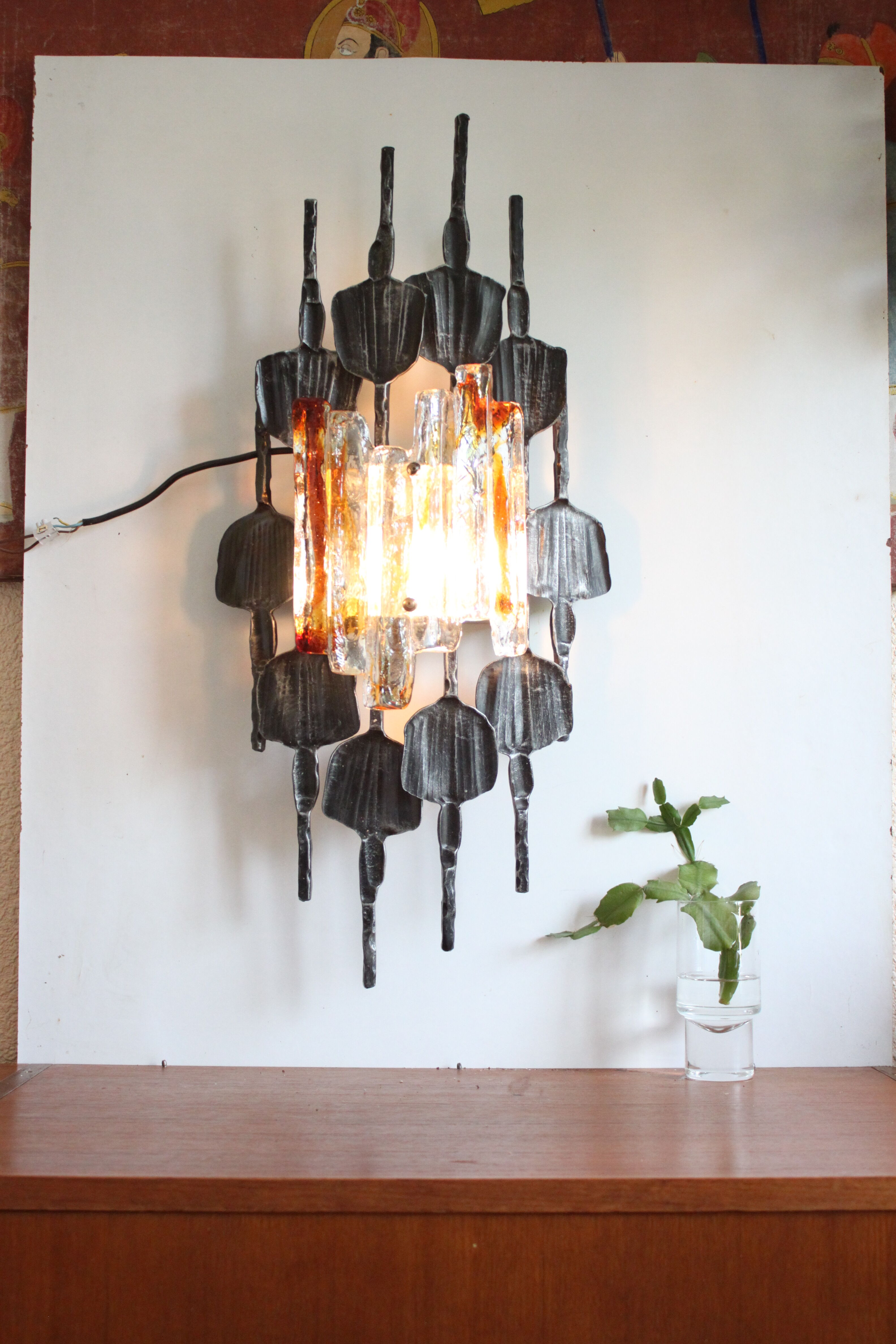Tom Ahlström and Hans Ehrich Brutalist Great Swedish Brutalist Wall Lamp
