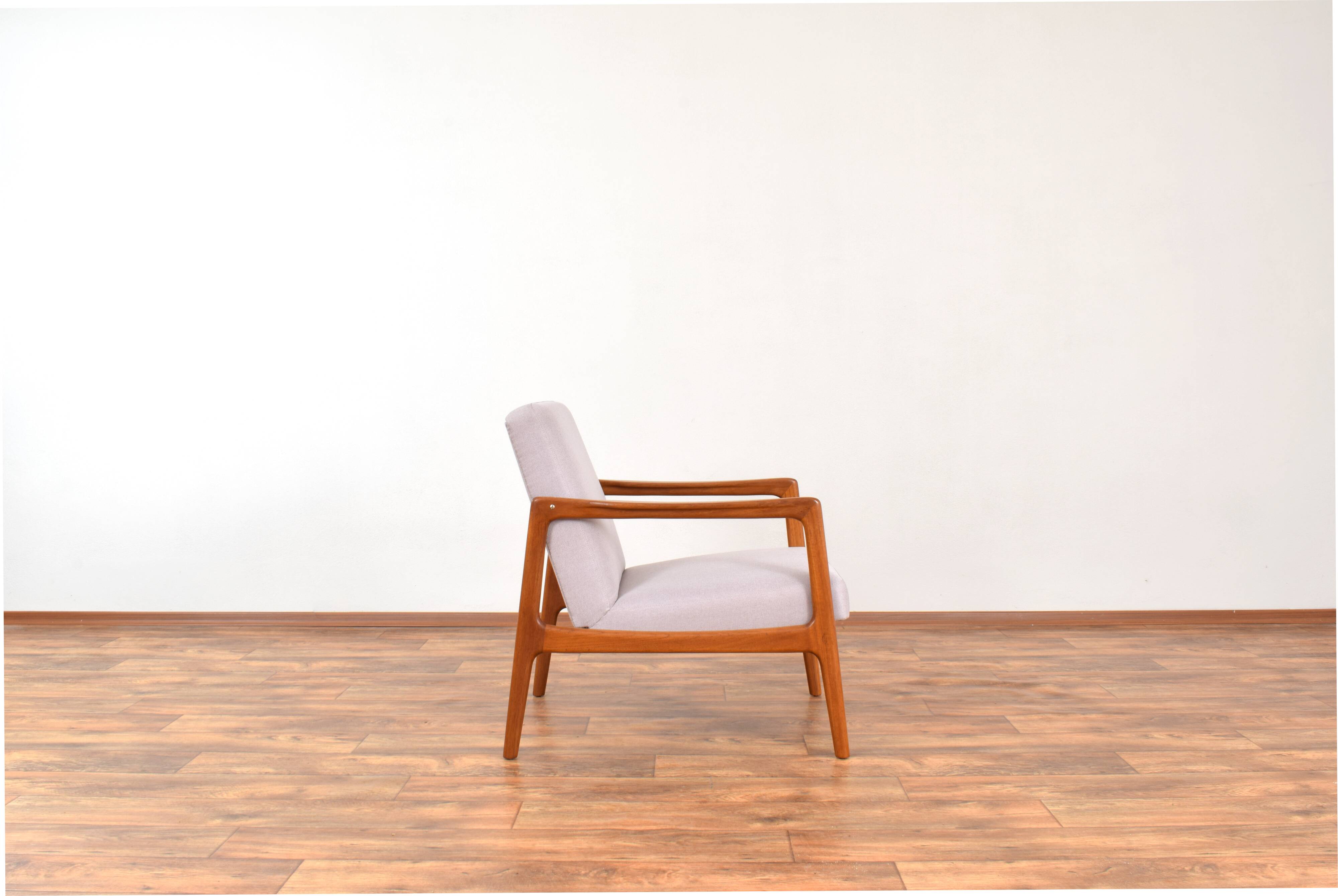 Mid-Century Swedish Teak Lounge Chair by Alf Svensson for Dux, 1960s.