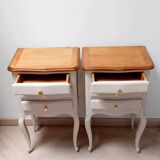Pair of antique bedside tables