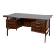 Mid-Century Model 75 Freestanding Teak Desk from Omann Jun, Denmark, 1950s