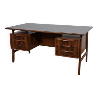 Mid-Century Model 75 Freestanding Teak Desk from Omann Jun, Denmark, 1950s