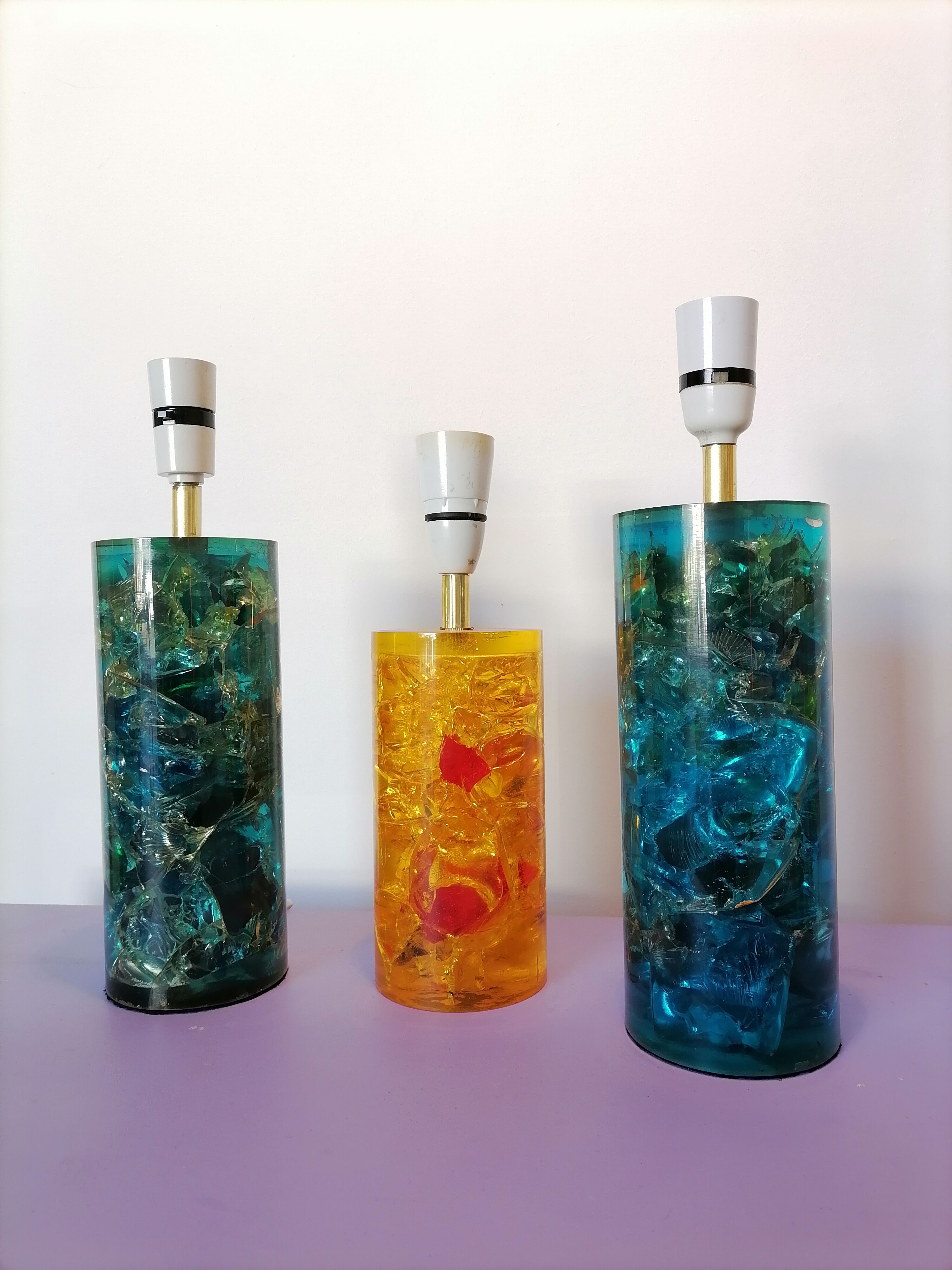 Fractal resin lamps 1970