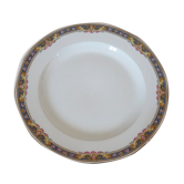 Plat " Jean Boyer " porcelaine de Limoges, motif floral,  années 20