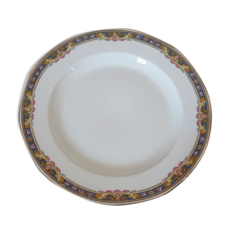 Plat " Jean Boyer " porcelaine de Limoges, motif floral,  années 20