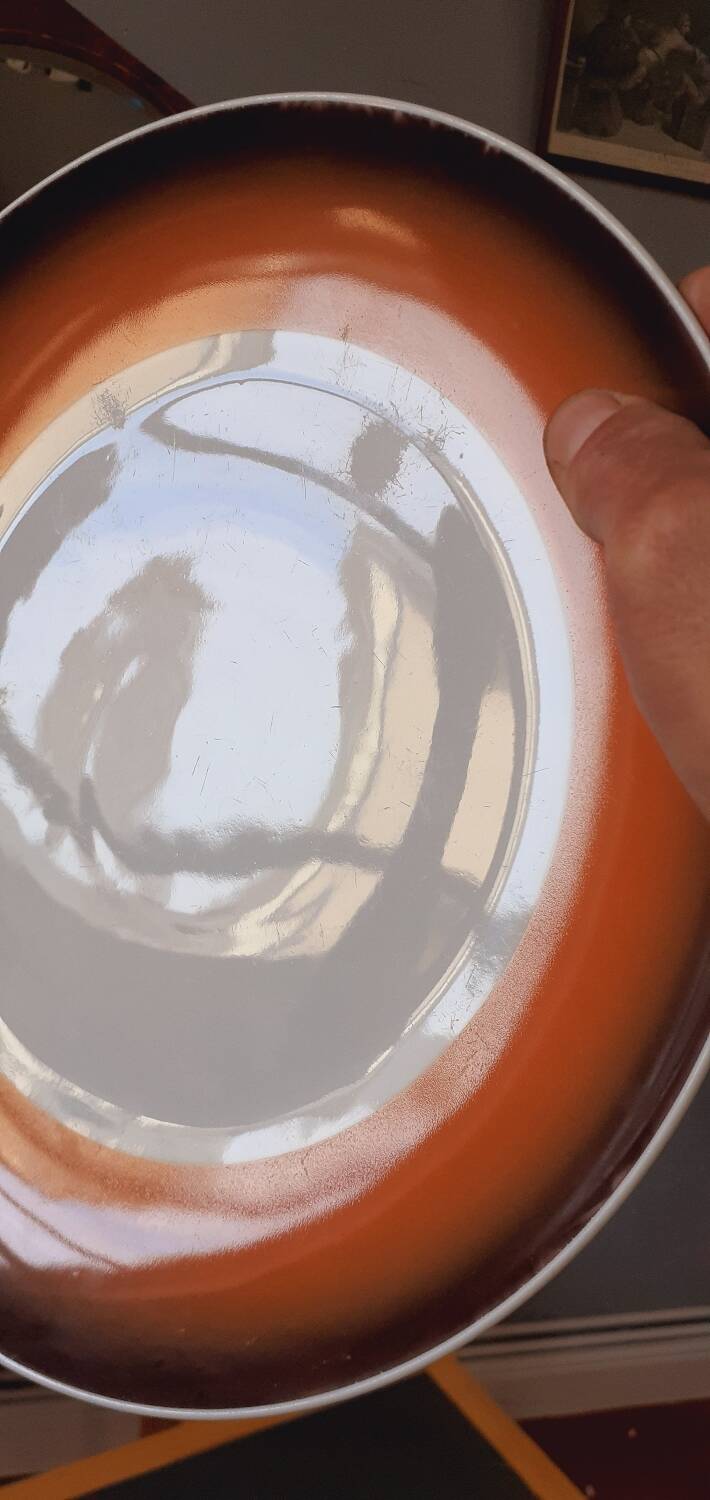 Space Age serving dish from the 70s, porcelain from the Royal Manufacture of Limoges