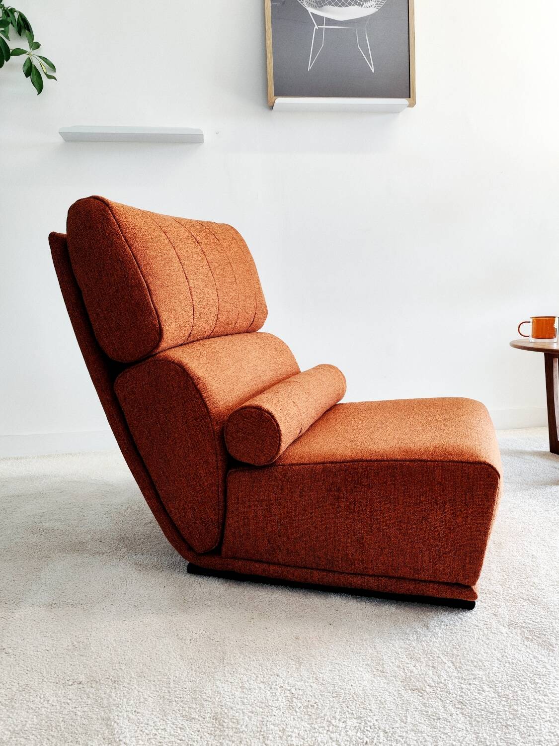Fauteuil années 70 retapissé