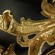 Large pair of wall sconces in Rocaille / Rococo / Baroque style - gilded bronze