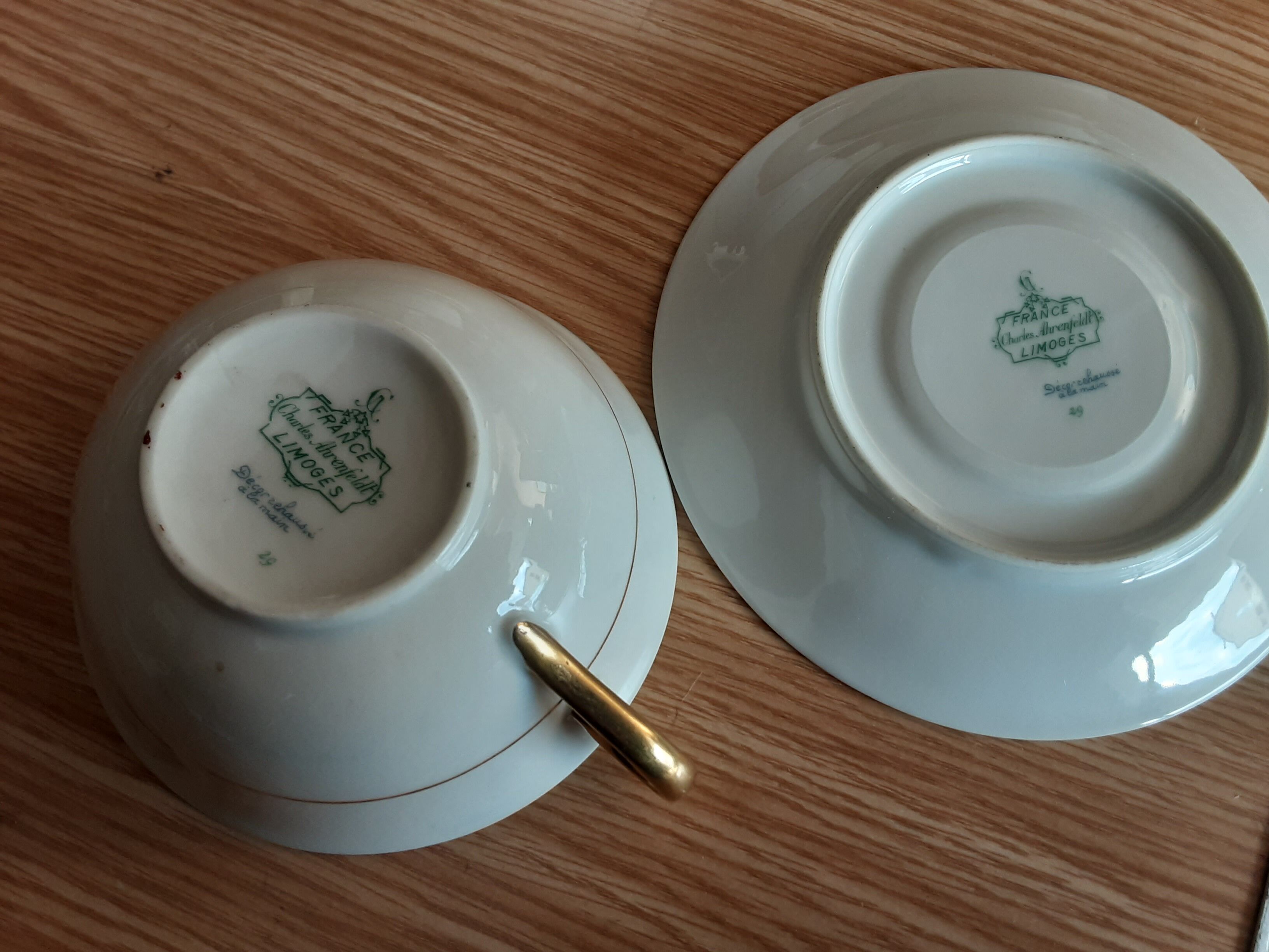 3 lunches cups and under cups limoges charles ahrenfeldt