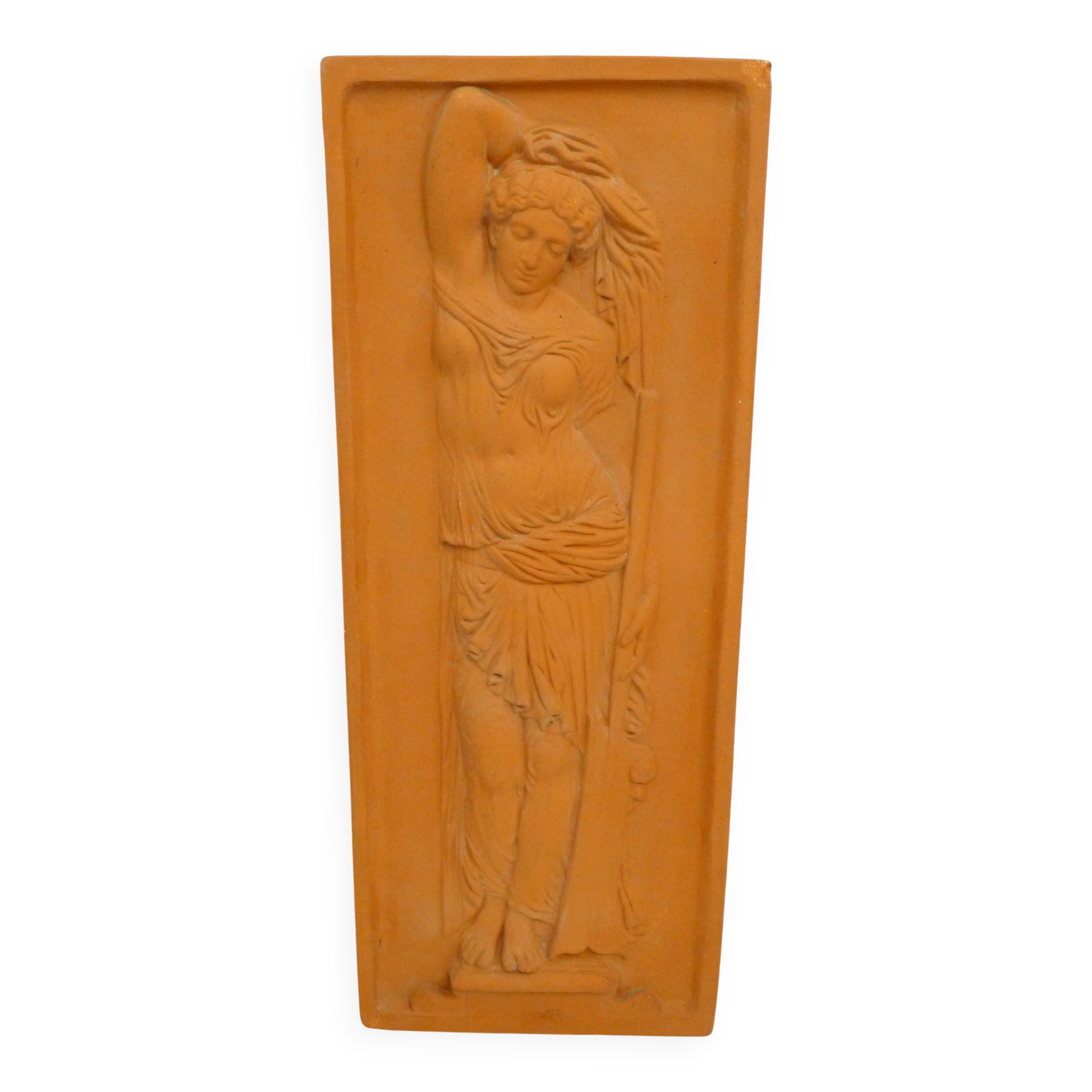 Wall plaque Woman bather, terracotta bas-relief