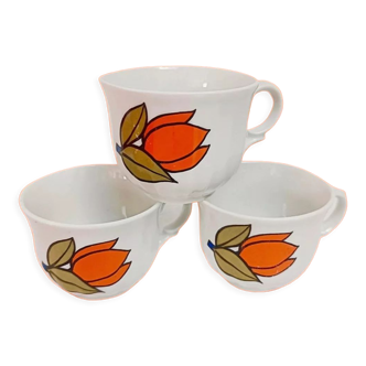 Set of 4 Bavarian porcelain cups