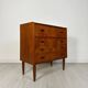 1960s Vintage Original Danish Teak Dresser with Mirror