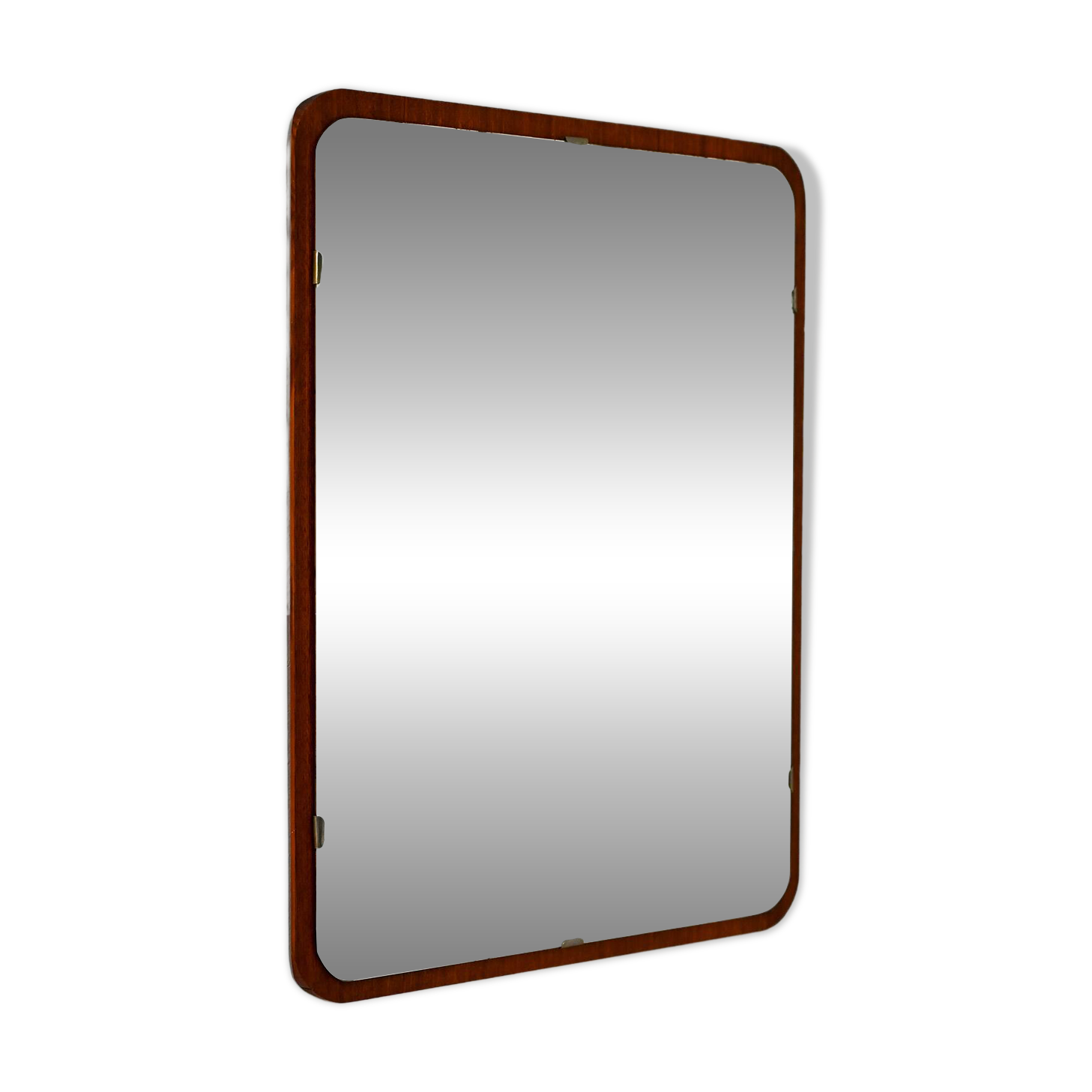 Scandinavian mirror with teak frame
