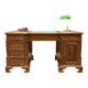 Bureau classique en cuir vert Partnerdesk