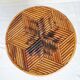 Tabouret en marqueterie de rotin 1960