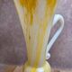 Large yellow and white blown glass pitcher from Italy – 1960s/70s