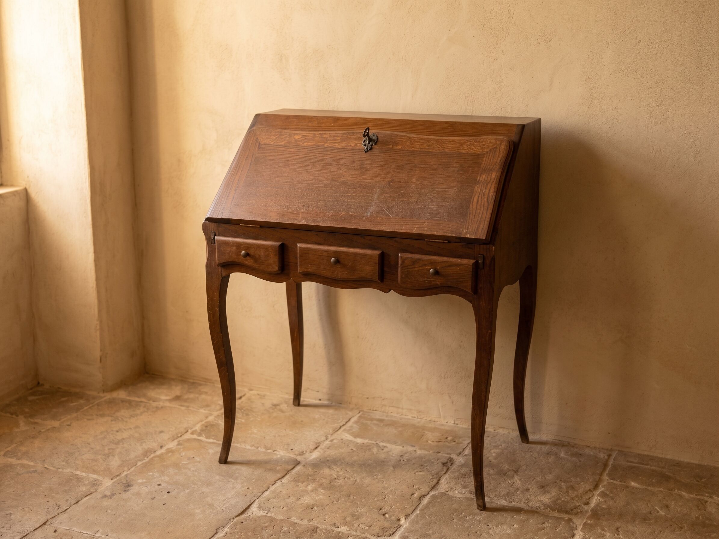 Oak secretary desk